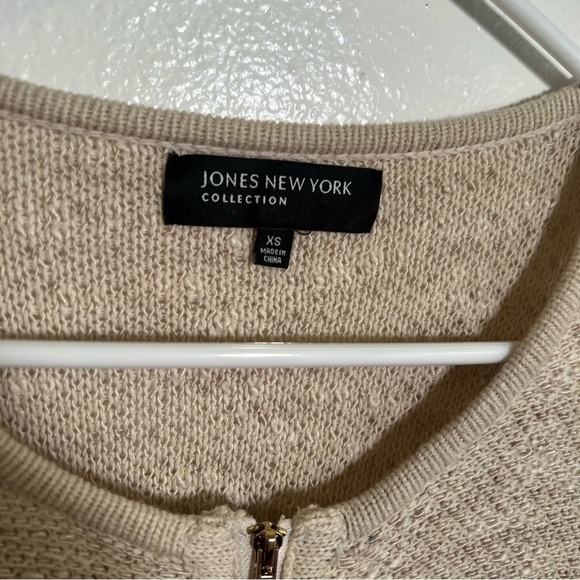 Jones New York Collection Tweed Jacket Beige Cream XS - Picture 9 of 10